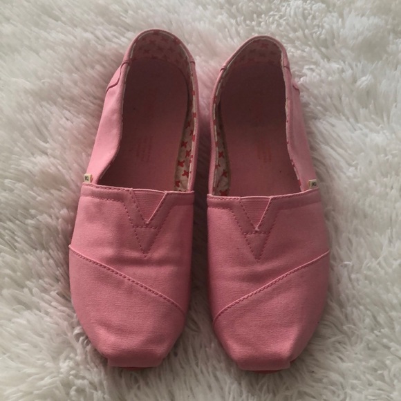 TOMS Bubble Gum Pink Loafers - Picture 1 of 5